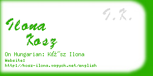 ilona kosz business card